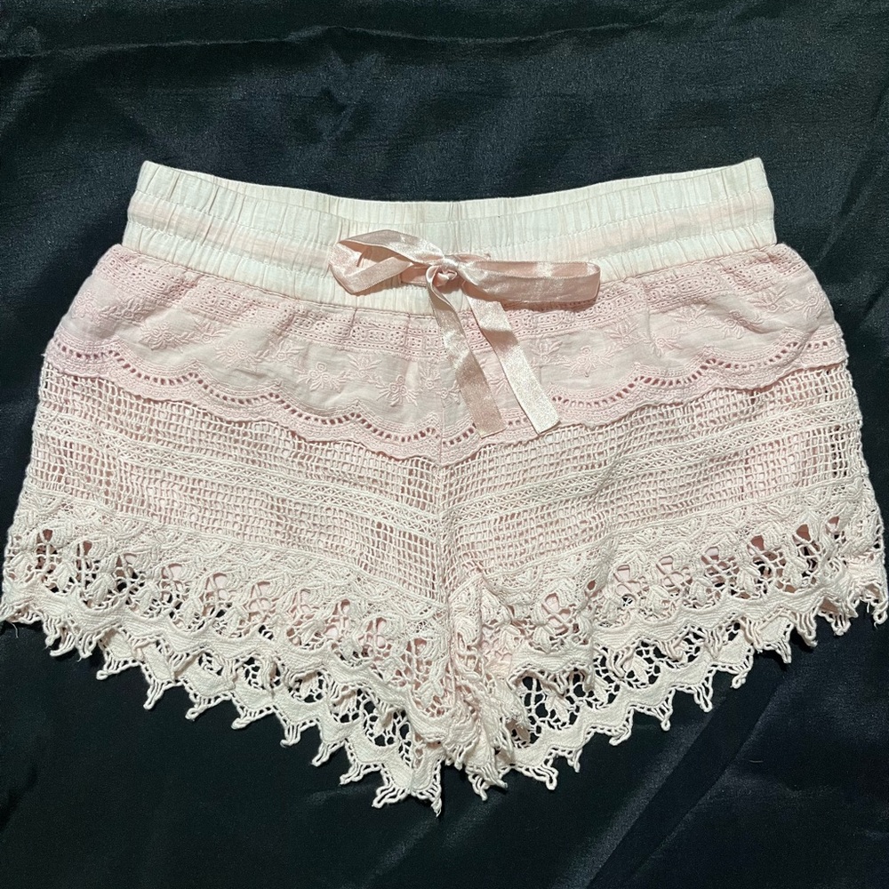 No Boundaries Light Pink Ruffled Shorts